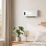 2000W Wall-Mounted Ceramic Heater with 3 Modes, Adjustable Temperature, Timer, and Remote Control – White