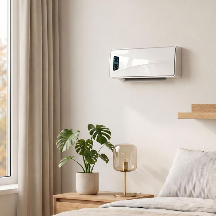2000W Wall-Mounted Ceramic Heater with 3 Modes, Adjustable Temperature, Timer, and Remote Control – White