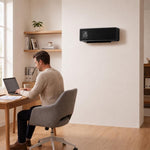 2000W Wall-Mounted Ceramic Heater with 3 Modes, Adjustable Temperature, Timer, Remote Control, and Child Lock – Black