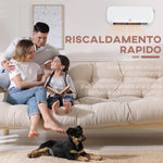 Wall-Mounted Electric Heater with Remote Control, Adjustable Temperature and 12-Hour Timer, 1000W/2000W Power, 45x18.6x11.5cm, White