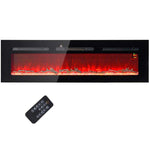 Caminetto elettrico 1800 W da parete con telecomando e fiamma regolabile - immagine 2
