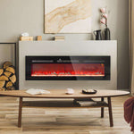 Caminetto elettrico 1800 W da parete con telecomando e fiamma regolabile - immagine 4