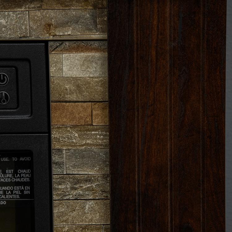 Freestanding Electric Fireplace with Timer, Adjustable Flame and Temperature, 80x21.6x67.8 cm, Brown