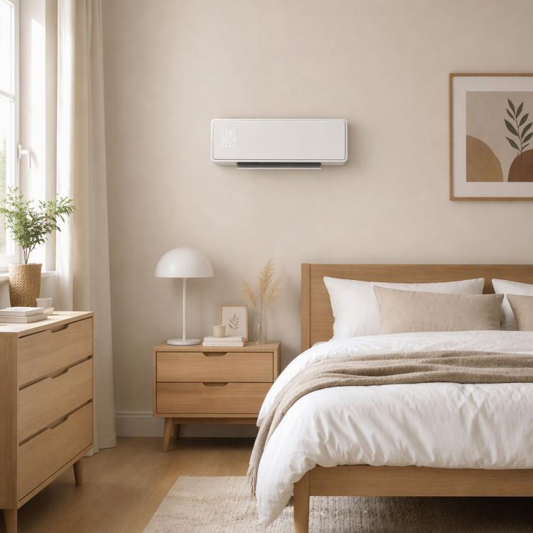 2000W Wall-Mounted Ceramic Heater with 3 Modes, Adjustable Temperature, Timer, Remote Control, and Child Lock – White