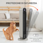 Oscillating Electric Heater with 3 Modes, Adjustable Temperature, and Remote Control, ?25x73.5 cm, Silver