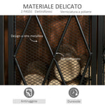 3-Panel Folding Metal Fireplace Screen, 120x11.5x79 cm, Black