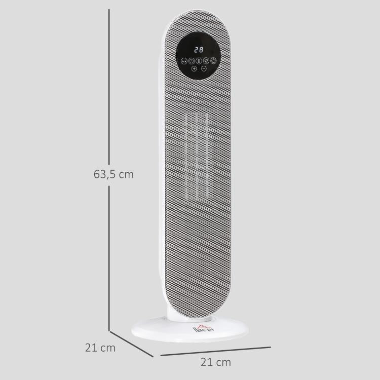 2000W Fan Heater, PTC Ceramic Electric Heater with Remote Control, Oscillation, 12-Hour Timer