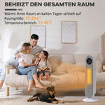 2000W Fan Heater, PTC Ceramic Electric Heater with Remote Control, Oscillation, 12-Hour Timer