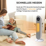 2000W Fan Heater, PTC Ceramic Electric Heater with Remote Control, Oscillation, 12-Hour Timer