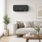 2000W Wall-Mounted Fan Heater with Remote Control, 2 Heat Settings, LED Display, and 12-Hour Timer – Suitable for Bathrooms