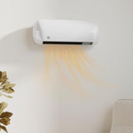 2000W Wall-Mounted Ceramic Fan Heater, 2 Power Settings, LED Display, Thermostat, White