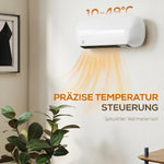 2000W Wall-Mounted Ceramic Fan Heater, 2 Power Settings, LED Display, Thermostat, White