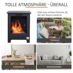 HOMCOM Bio-ethanol Fireplace, 0.9 L ethanol burner, 3-hour burn time, smokeless indoor fireplace, metal, 40 x 30 x 50 cm, tabletop fireplace for living room & bedroom