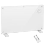 1500W electric floor-standing or wall-mounted heater with LED display, 24-hour or weekly timer, thermostat, and remote control.