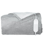 Heated blanket, heated throw, 9 heat settings, 9-hour timer, machine washable, 180x130cm, grey