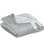 Heated blanket, heated throw, 9 heat settings, 9-hour timer, machine washable, 180x130cm, grey