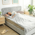 Heated blanket, heated throw, 9 heat settings, 9-hour timer, machine washable, 180x130cm, grey