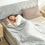 Heated blanket, heated throw, 9 heat settings, 9-hour timer, machine washable, 180x130cm, grey