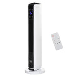Low-Energy Electric Radiator 1100/2200W with Remote Control, LED Display, and 8-Hour Timer – White