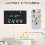 2000W Wall Mounted Heater, 18-45 DegreesC Temperature, Grey