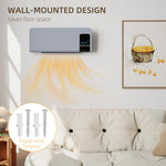 2000W Wall Mounted Heater, 18-45 DegreesC Temperature, Grey