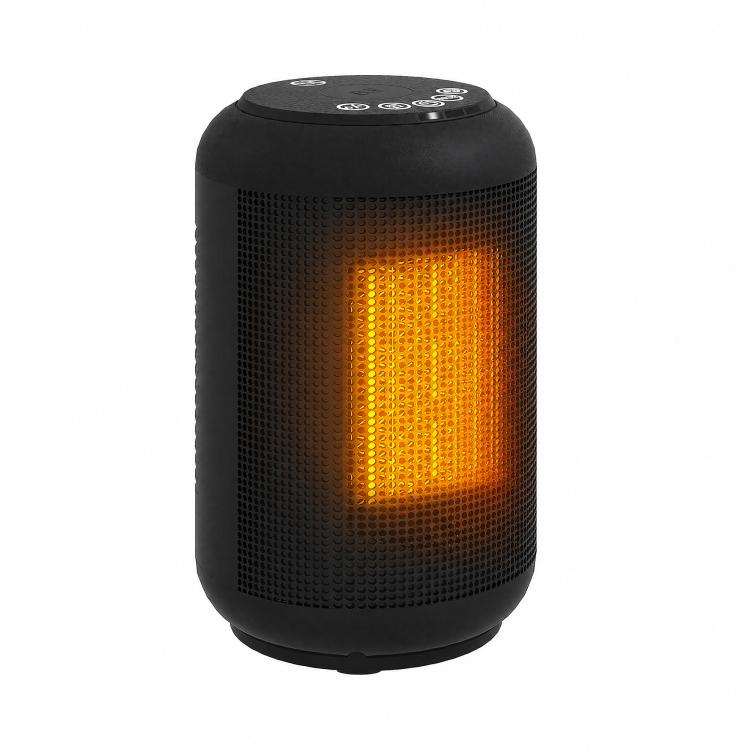 1500W Ceramic Electric Heater with Fan, Timer, Oscillation - Black