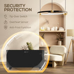 2000W Electric Convector Heater, Freestanding or Wall Mounted, Space Heater with Adjustable Thermostat, Timer, Black