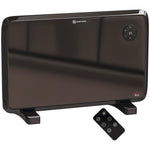 1.2kW Freestand/On-Wall Electric Convector Heater, with Adjustable Thermostat - Black