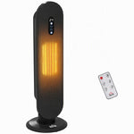 45 Degrees Oscillating Ceramic Space Heater, with Remote - Black