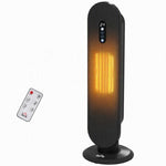 45 Degrees Oscillating Ceramic Space Heater, with Remote - Black