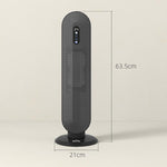 45 Degrees Oscillating Ceramic Space Heater, with Remote - Black