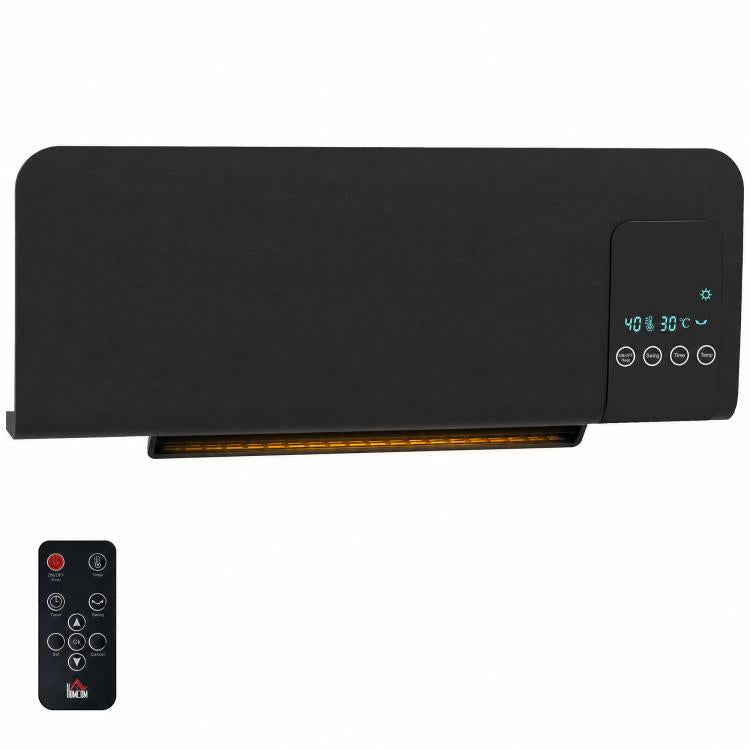 2000W Wall Mounted Heater, 18-45 DegreesC Temperature, Black