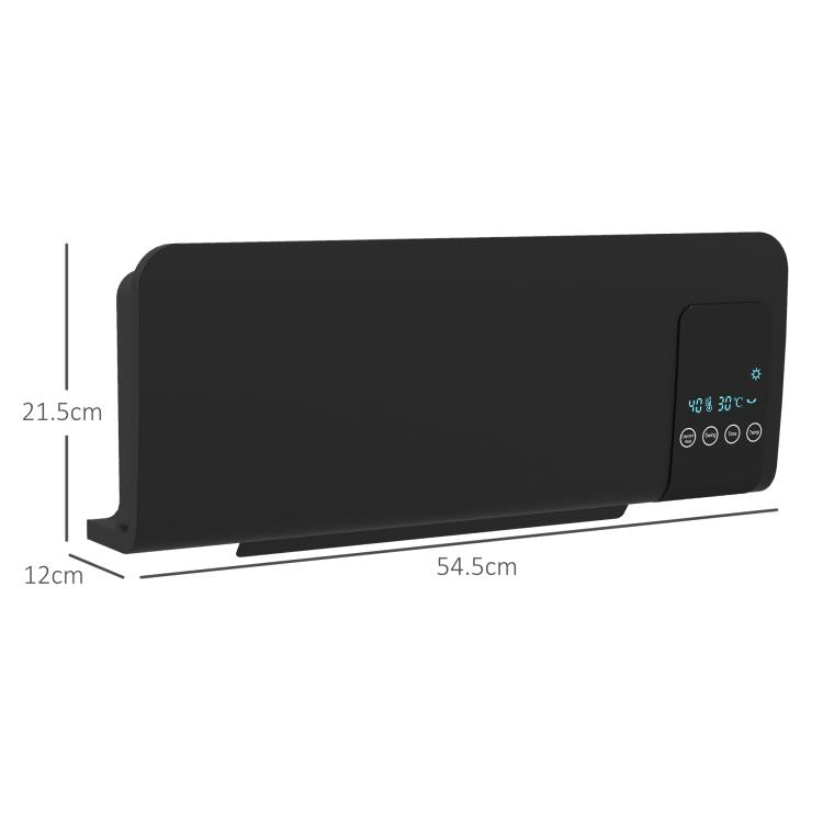 2000W Wall Mounted Heater, 18-45 DegreesC Temperature, Black