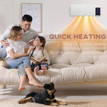 2000W Wall-Mounted Heater, 18-45 DegreesC Temperature, White