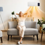 2000W Wall-Mounted Heater, 18-45 DegreesC Temperature, White