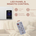 2000W Wall-Mounted Heater, 18-45 DegreesC Temperature, White