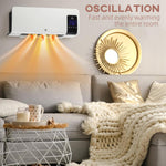 2000W Wall-Mounted Heater, 18-45 DegreesC Temperature, White