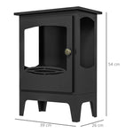 Freestanding Ethanol Fireplace, Steel Bioethanol Fireplace with Stainless Steel Flame Snuffer, 0.9L Tank, 3 Hours Burning Time for Indoor, Black
