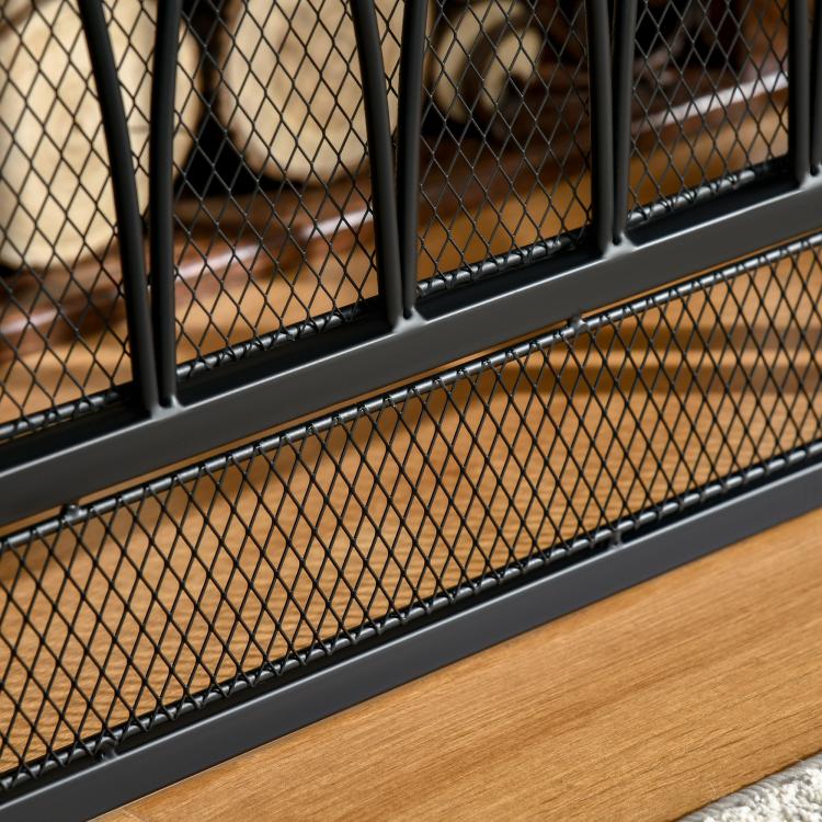126cm 3-Panel Metal Folding Fireplace Screen Heat Flame Protective Guard Child Pet Home Spark Barrier Surround w/ Mesh Pattern