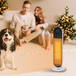 Ceramic Space Heater, Indoor Tower Heater with 2 Heat, Oscillation, Remote Control, Timer, Tip-Over & Overheating Protection, 1200W/2000W, White