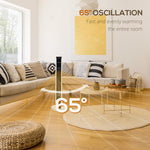 1100W/2200W Space Heater with 65 Degrees Oscillation, Electric Heater with 2 Heat and Fan, 8-Hour Timer, Overheat & Tip Over Protection for Bedroom, 29 inch