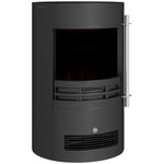 1000W/2000W Freestanding Electric Fireplace, Indoor Heater Fire Stove with Log Burner Effect Flame, Thermostat Control