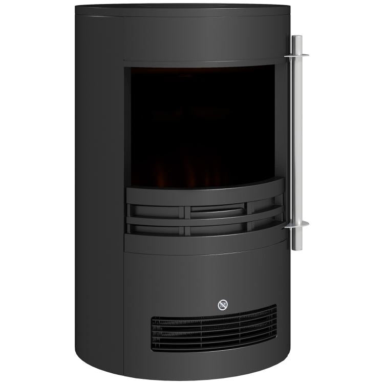 1000W/2000W Freestanding Electric Fireplace, Indoor Heater Fire Stove with Log Burner Effect Flame, Thermostat Control