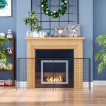Extendable Fire Guard Screen, Freestanding Fire Screen Spark Guard, Folding Fireplace Cover, Wire Mesh, Child & Pet Safety Barrier for Fireplaces, 81.5-160cm, Black
