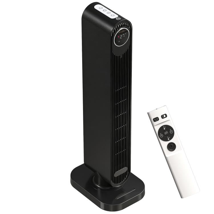 2000W Ceramic Electric Heater with Fan, Timer, Oscillation - Black