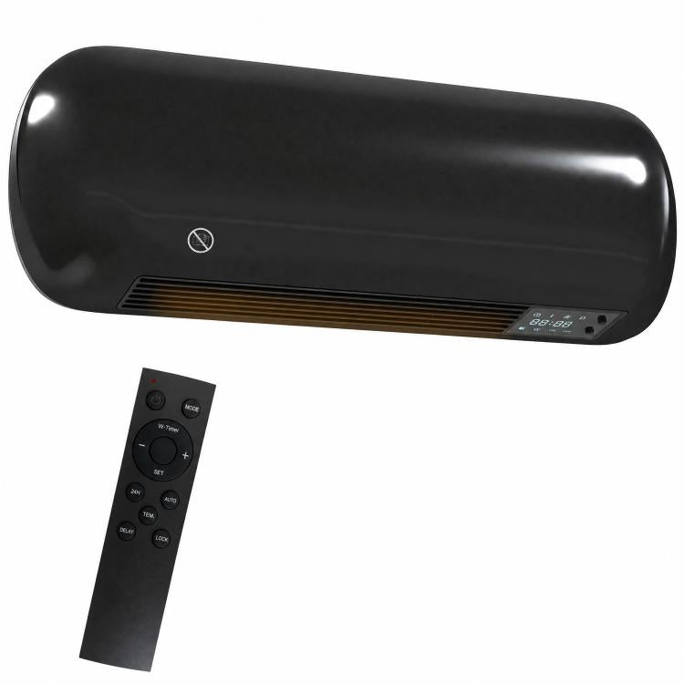 Termoventilatore ceramico da parete 2000 W con timer e telecomando