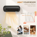 Termoventilatore ceramico da parete 2000 W con timer e telecomando - immagine 7