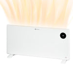 2000W Electric Convector Heater, Freestanding or Wall Mounted, Space Heater with Adjustable Thermostat, Timer, White