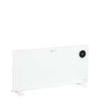 2000W Electric Convector Heater, Freestanding or Wall Mounted, Space Heater with Adjustable Thermostat, Timer, White