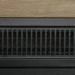 Electric fireplace, 3D flame effect, 3 settings, timer, remote control, natural wood